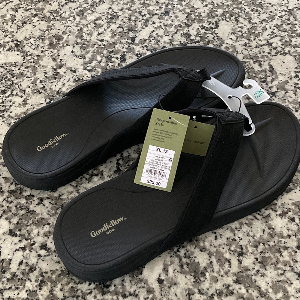 Goodfellow & Co Black Women's Thong Sandals with Soft Straps
